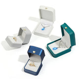 5pcs Leather Ring Box Crown Metal Buckle Ring Earring Jewellery Case
