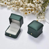5pcs Leather Ring Box Crown Metal Buckle Ring Earring Jewellery Case