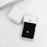 5pcs Leather Ring Box Crown Metal Buckle Ring Earring Jewellery Case