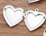 5pcs 22mm Metal Heart Box Vintage Reliquary Pendant Photo Locket