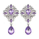 5pcs/Lot 35*68mm Rhinestone Flower Pendant Sewing Buttons Wedding