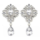 5pcs/Lot 35*68mm Rhinestone Flower Pendant Sewing Buttons Wedding