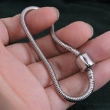 5pcs/Lot 3MM Stainless Steel Snake Bone Chain Bracelet DIY Jewelry
