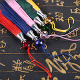 5pcs/Lot Polyester Silky Tassels Crystal Beads Decorative Trim Fringe Pendant