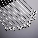 925 Silver Snake Chain Necklace, Sterling Silver Jewelry