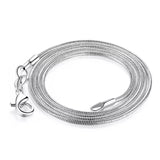 925 Silver Snake Chain Necklace, Sterling Silver Jewelry
