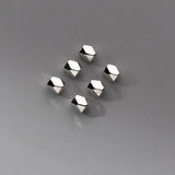 5pcs 925 Sterling Silver Faceted Small Beads 3mm DIY Jewelry Make