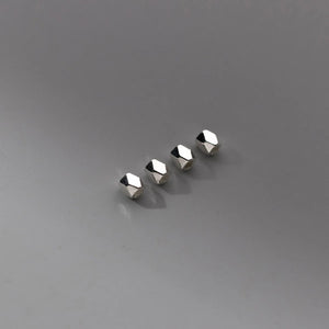 5pcs 925 Sterling Silver Faceted Small Beads 3mm DIY Jewelry Make