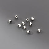 5pcs 925 Sterling Silver Faceted Small Beads 3mm DIY Jewelry Make