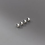 5pcs 925 Sterling Silver Faceted Small Beads 3mm DIY Jewelry Make