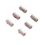 5pcs 925 Sterling Silver Slender Waist Loose Beads 6x3mm S925 Silver Beads
