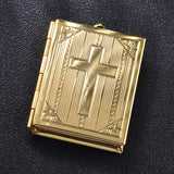 5pcs/Lot Bible Book Christian Religion Photo Frame Locket Charms