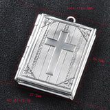 5pcs/Lot Bible Book Christian Religion Photo Frame Locket Charms
