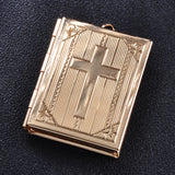 5pcs/Lot Bible Book Christian Religion Photo Frame Locket Charms