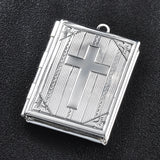5pcs/Lot Bible Book Christian Religion Photo Frame Locket Charms