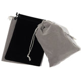 5pcs Gray Velvet Drawstring Bags 13x18cm Wedding/Christmas Favor Pouches