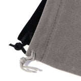 5pcs Gray Velvet Drawstring Bags 13x18cm Wedding/Christmas Favor Pouches