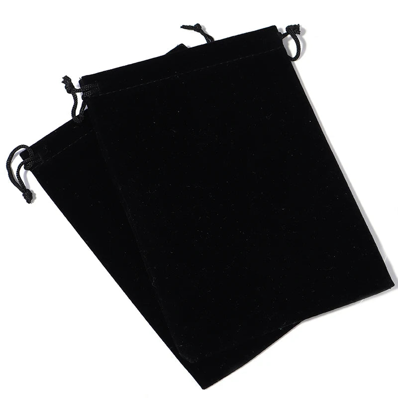 5pcs Gray Velvet Drawstring Bags 13x18cm Wedding/Christmas Favor Pouches