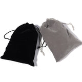 5pcs Gray Velvet Drawstring Bags 13x18cm Wedding/Christmas Favor Pouches