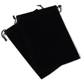 5pcs Gray Velvet Drawstring Bags 13x18cm Wedding/Christmas Favor Pouches