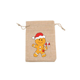 5pcs Christmas Gift Ornament Burlap Drawstring Bags Eco-Friendly