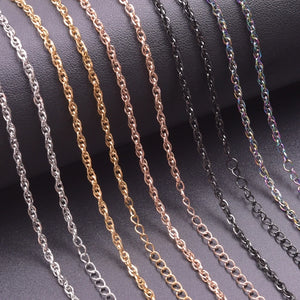 5pcs Stainless Steel Double Buckle Chain for Jewelry Making