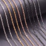 5pcs Stainless Steel Double Buckle Chain for Jewelry Making