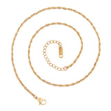 5pcs Stainless Steel Double Buckle Chain for Jewelry Making
