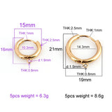5pcs Stainless Steel Earring Hoop Hook Connectors for DIY Jewelry