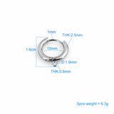 5pcs Stainless Steel Earring Hoop Hook Connectors for DIY Jewelry