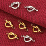5pcs Double Hole Cross Heart Charm Bracelets Connectors
