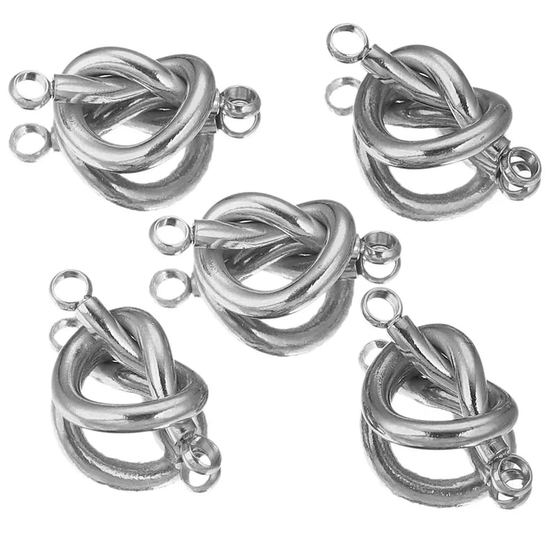 5pcs Double Hole Cross Heart Charm Bracelets Connectors