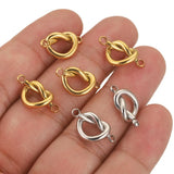 5pcs Double Hole Cross Heart Charm Bracelets Connectors