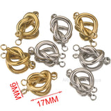5pcs Double Hole Cross Heart Charm Bracelets Connectors