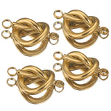 5pcs Double Hole Cross Heart Charm Bracelets Connectors
