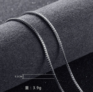 925 Sterling Silver 1mm Box Chain Necklace For Women Men 16-24inch