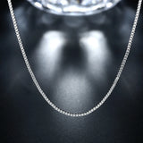 925 Sterling Silver 1mm Box Chain Necklace For Women Men 16-24inch