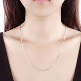 925 Sterling Silver 1mm Box Chain Necklace For Women Men 16-24inch