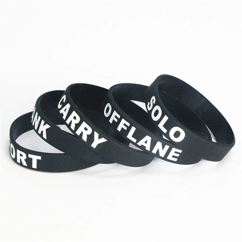 5pcs Game Silicone Bracelet Intaglio 5 Styles Wristbands Bangles & Bracelets