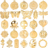 5pcs Butterfly Charm Ojo Turco Stainless Steel Charms Jewelry Making Supplies