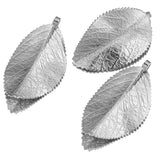 5pcs Stainless Steel Plated Leaf Earrings Charms Pendants DIY Jewelry Making