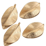 5pcs Stainless Steel Plated Leaf Earrings Charms Pendants DIY Jewelry Making