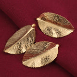 5pcs Stainless Steel Plated Leaf Earrings Charms Pendants DIY Jewelry Making