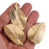 5pcs Stainless Steel Plated Leaf Earrings Charms Pendants DIY Jewelry Making