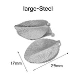 5pcs Stainless Steel Plated Leaf Earrings Charms Pendants DIY Jewelry Making