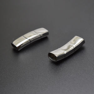 5pcs 10*5mm Stainless Steel Magnetic Clasp Leather Cord Clasps DIY Bracelets