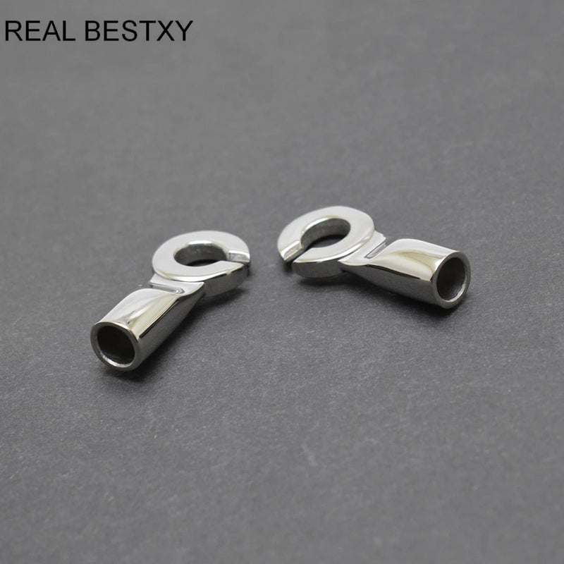 5pcs 5mm Stainless Steel Clasps Hooks for Leather Cord Bracelet