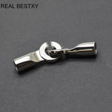 5pcs 5mm Stainless Steel Clasps Hooks for Leather Cord Bracelet