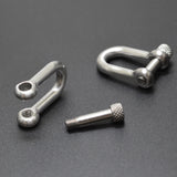 5pcs/Lot Long D Standard Shackle Stainless Steel 316 Marine Hardware