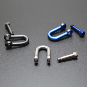 5pcs Matte Stainless Steel D Shackle With Screw Pin Anchor